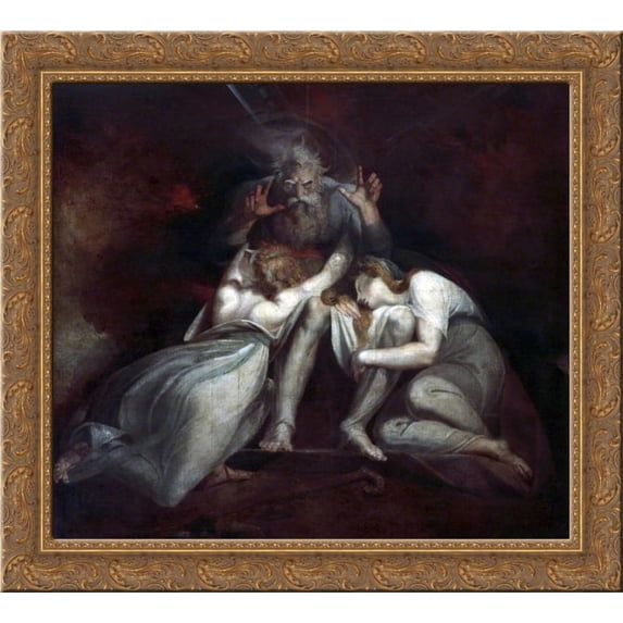 The Death of Oedipus 24x20 Gold Ornate Wood Framed Canvas Art by Henry Fuseli