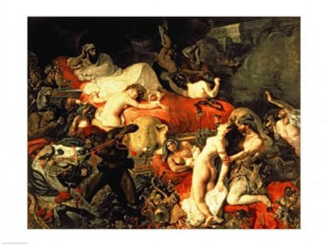 The Death of Sardanapalus 1827 Canvas Art - Eugene Delacroix (24 x 18)