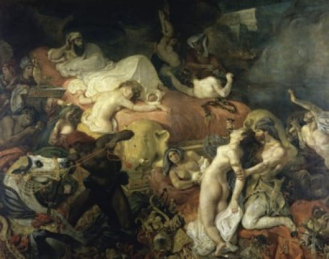 The Death of Sardanapalus La Mort de Sardanapale 1829 Eugene Delacroix 1798-1863French Muse du Louvre Paris Canvas Art - Eugene Delacroix (18 x 24)