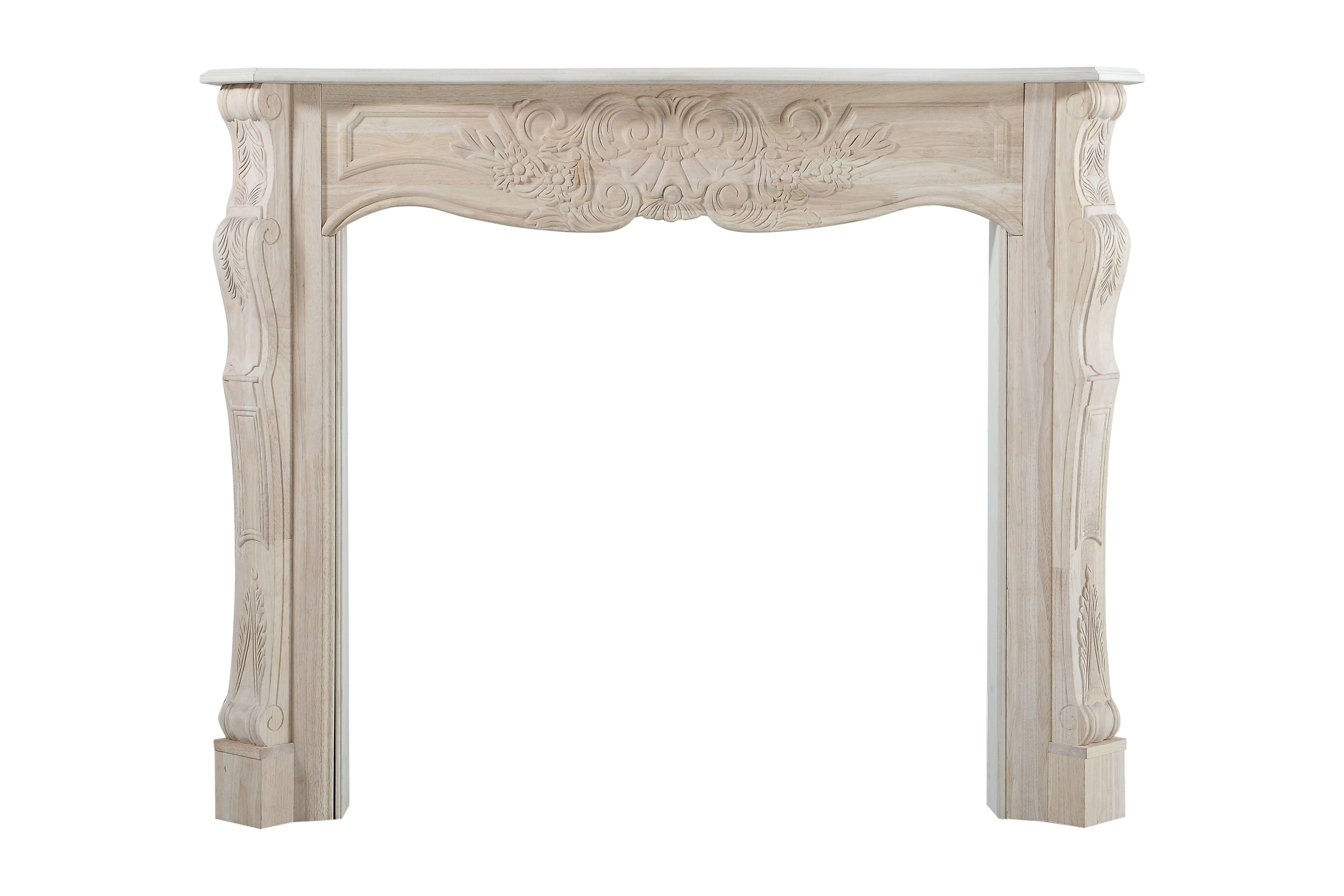 The Deauville 48" Fireplace Mantel Unfinished