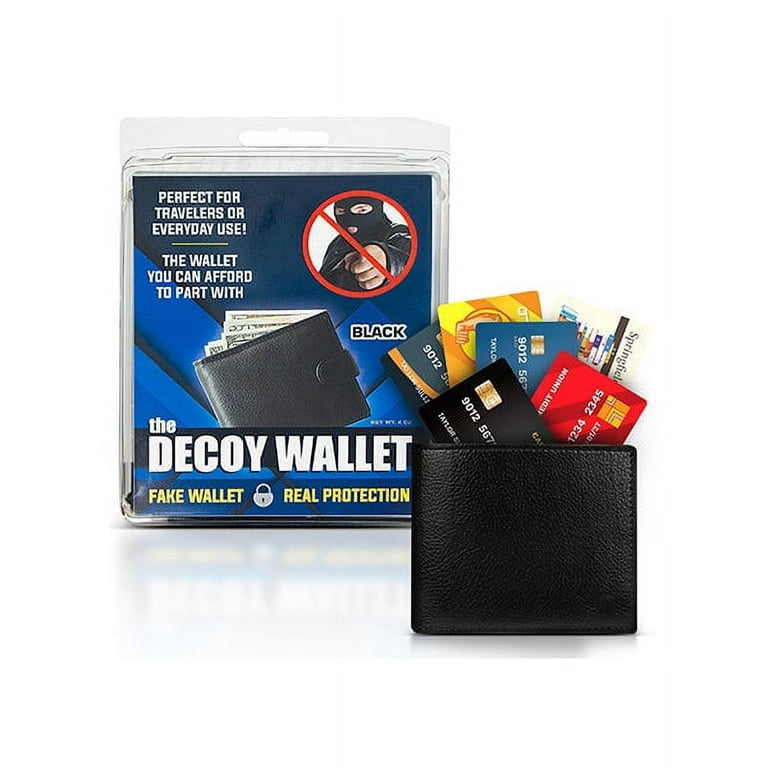 The Decoy Wallet, Leather Anti-Theft Wallet, Pickpocket Defense, All Ages 