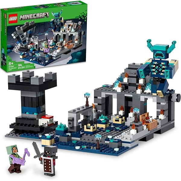 Exploding Treasure Chest The Deep Dark Battle Set, 21246 Biome Adventure Toy, Ancient City with ...