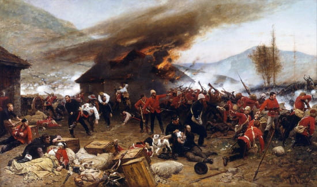 The Defence Of Rorkes Drift 1879 Canvas Art - (18 x 24)