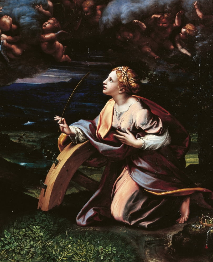 The Deisis With Sts Paul And Catherine Canvas Art - (24 x 36)