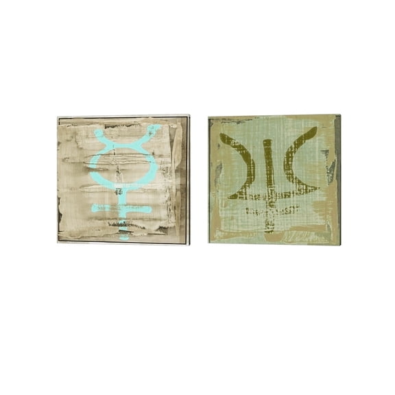 The Deities A by Sia Aryai Canvas Art Set of 2 14 inch X 14 inch Each