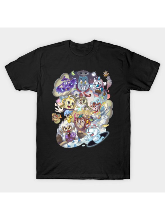The Delicious Last Course Cuphead Retro Animation Video Game Art Unisex T-Shirt, up to size 3XL.
