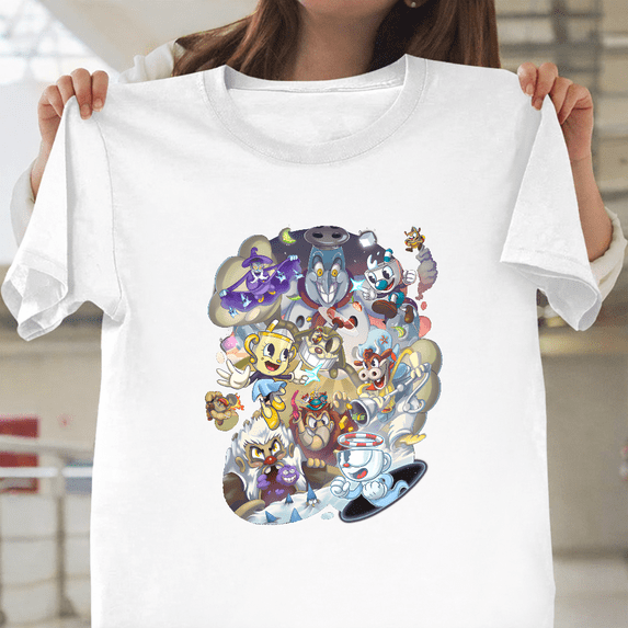 The Delicious Last Course Cuphead Retro Game Video Art Unisex T-Shirt, up to size 3XL.