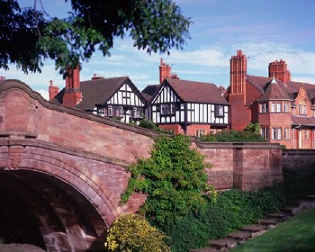 The Dell Port Sunlight Village Wirral Merseyside England Canvas Art - Paul Thompson DanitaDelimont (36 x 29)