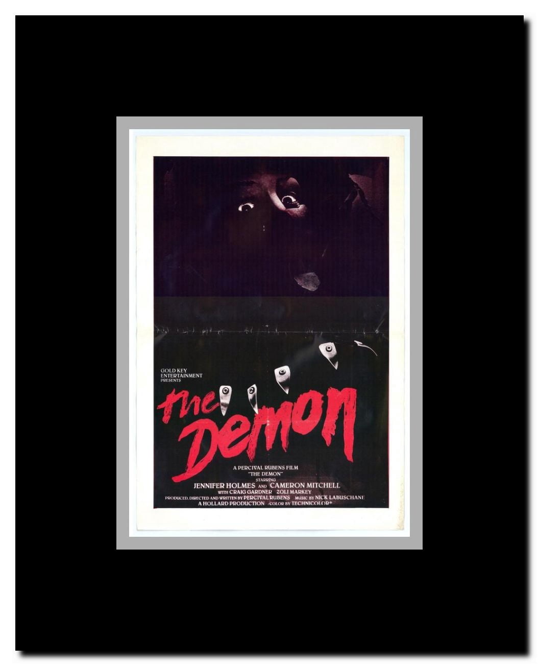 The Demon Framed Movie Poster