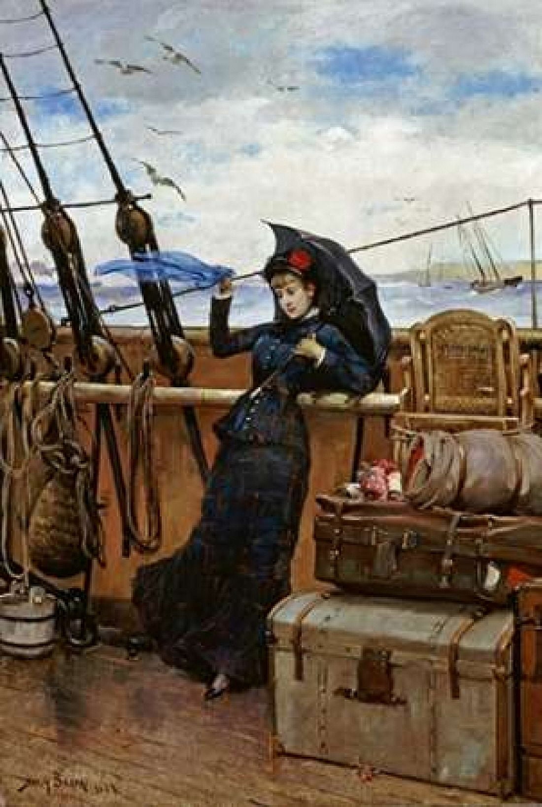 The Departure Canvas Art - Henry Bacon (24 x 36)