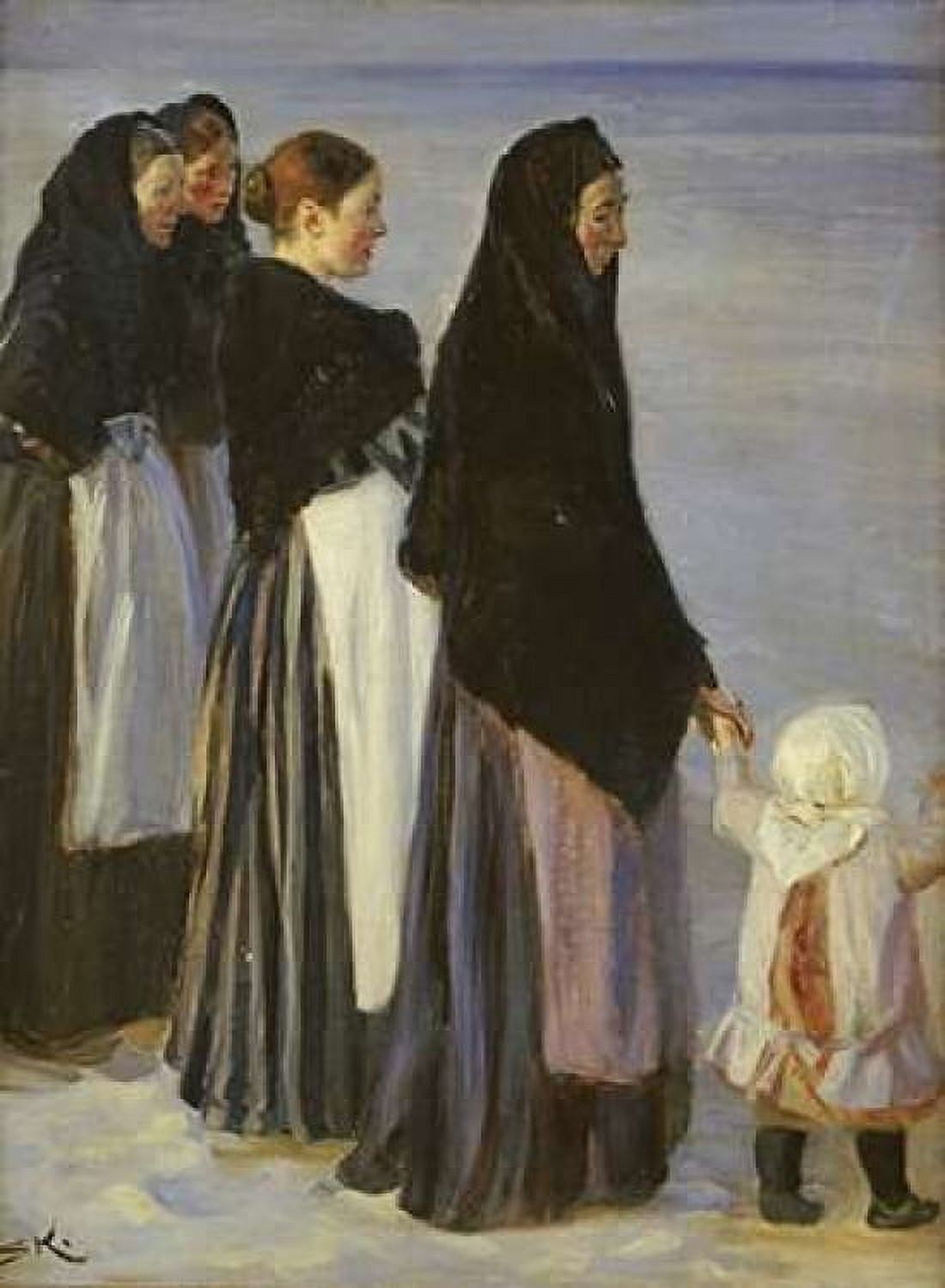 The Departure of The Fishing Fleet Canvas Art - Peter Severin Kroyer (18 x 24)