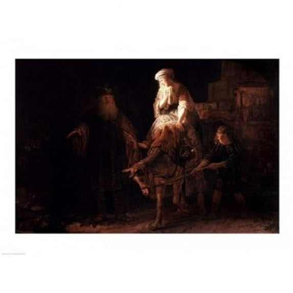 The Departure of The Shemanite Wife Poster Print by Rembrandt Van Rijn - 24 x 18 in.