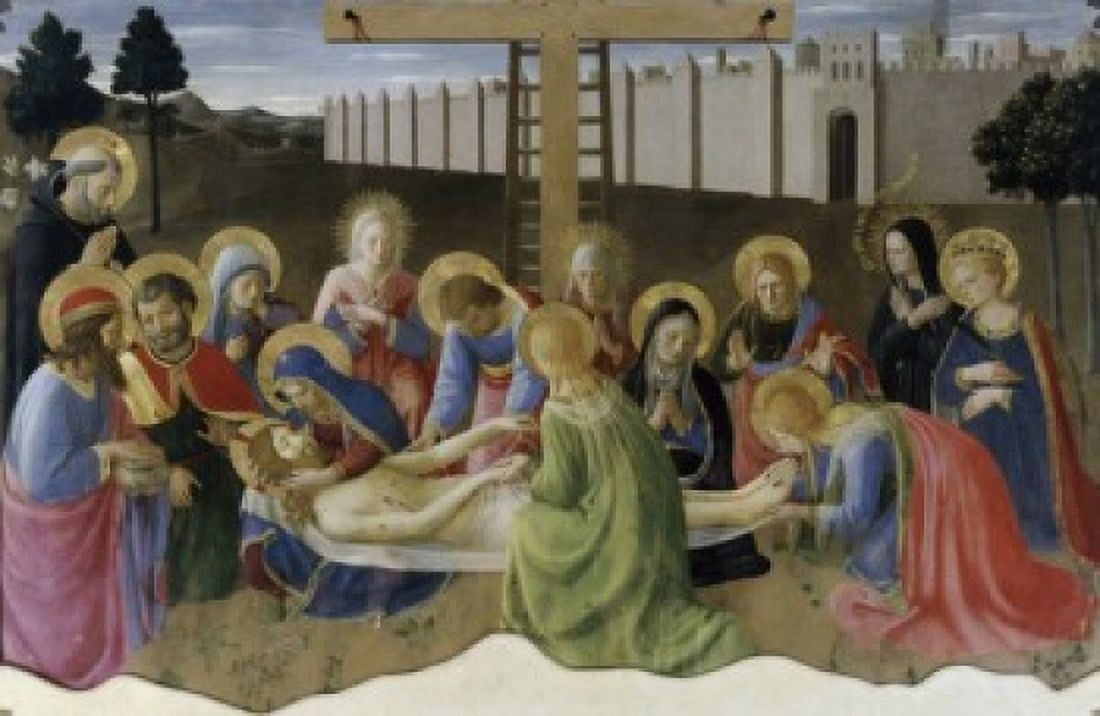 The Deploration c 1436 Fra Angelico (ca 1400-1455Italian) Museo di San Marco Florence Canvas Art - Fra Angelico (18 x 24)