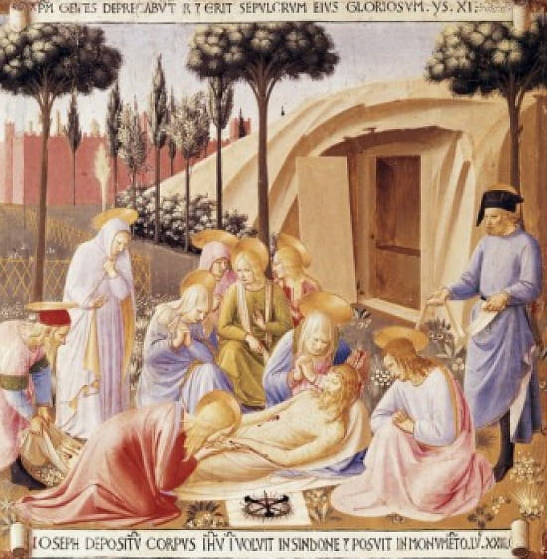 The Deposition 1438-1445 Fra Angelico (ca1395-1455 Italian) Fresco Museo di San Marco Florence Italy Canvas Art - Fra Angelico (18 x 24)