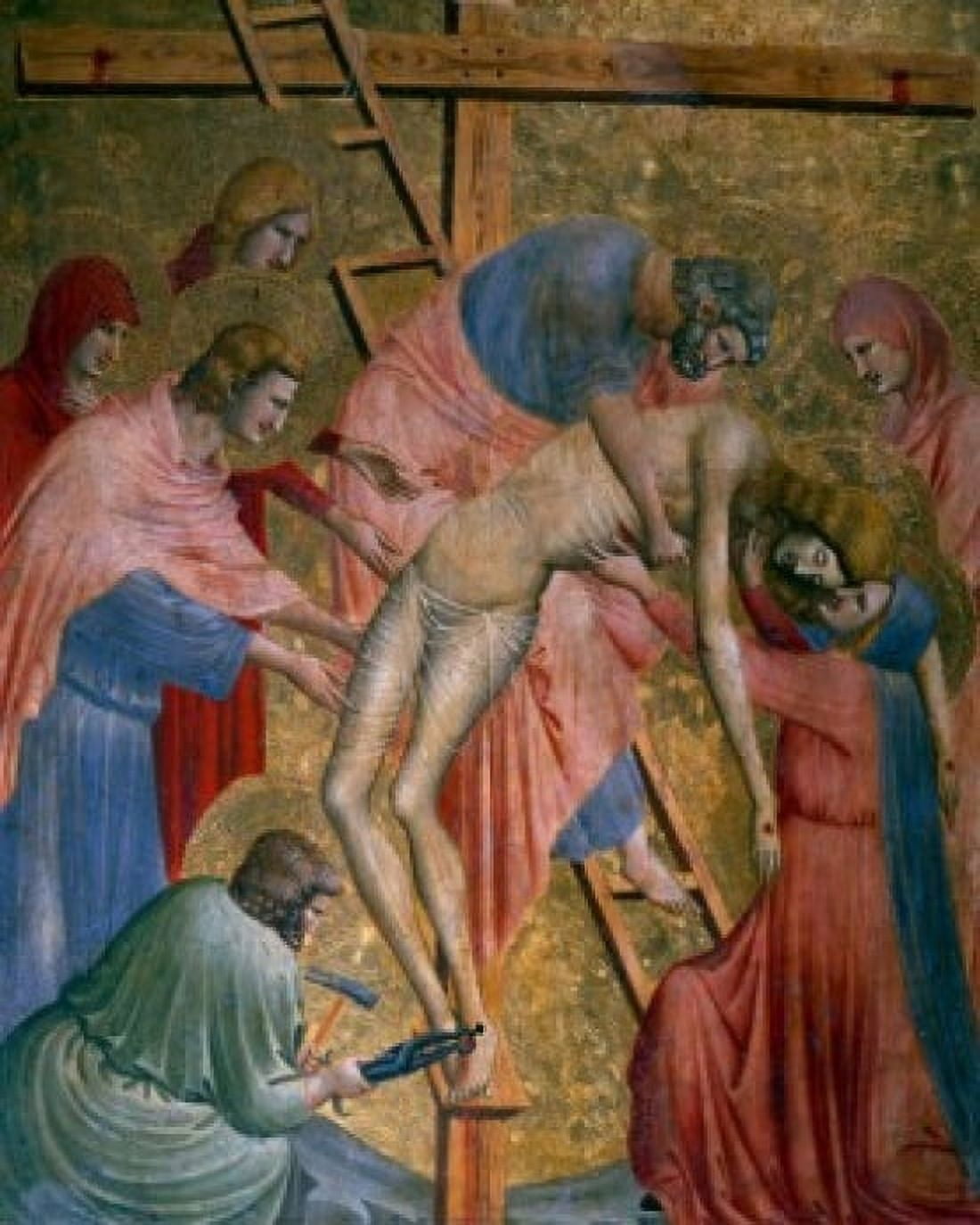 The Deposition from the Cross by Pietro da Rimini c 1330-40 (1309-1333) Paris Musee du Louvre Canvas Art - Pietro da Rimini (18 x 24)