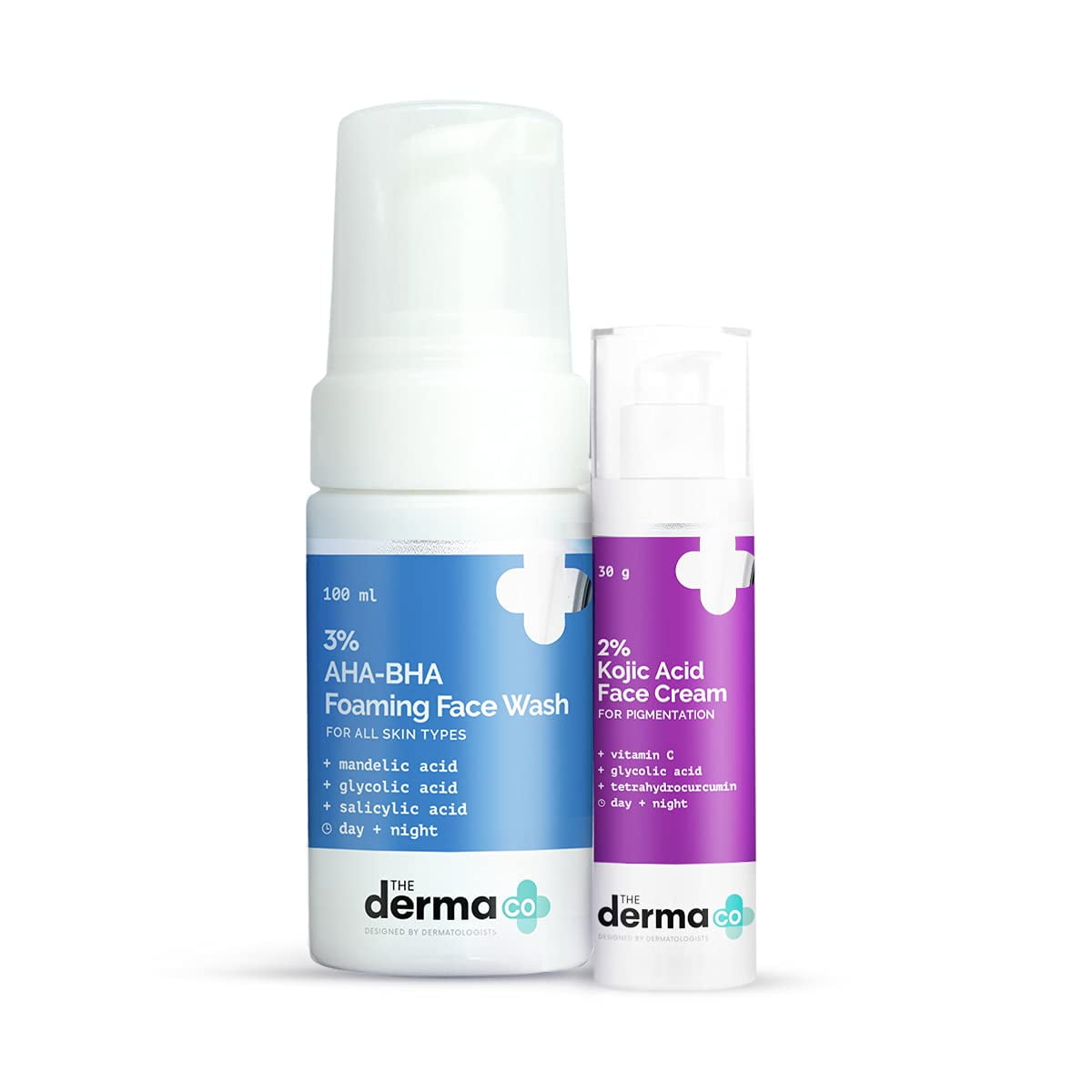 The Derma Co Goodbye Pigmentation Combo 3 AhaBha Foaming Face Wash (100 Ml) + 2 Kojic Acid