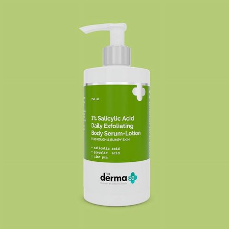 The Derma Co 1% Salicylic Acid Daily Exfoliating Body Serum Lotion For Rough & Bumpy Skin - 250 ml