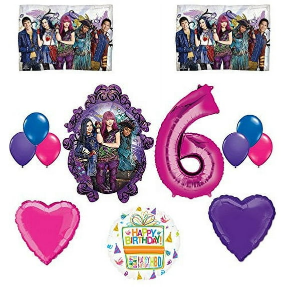 The Descendants Party Supplies and 6th Birthday Balloon Bouquet Decorations