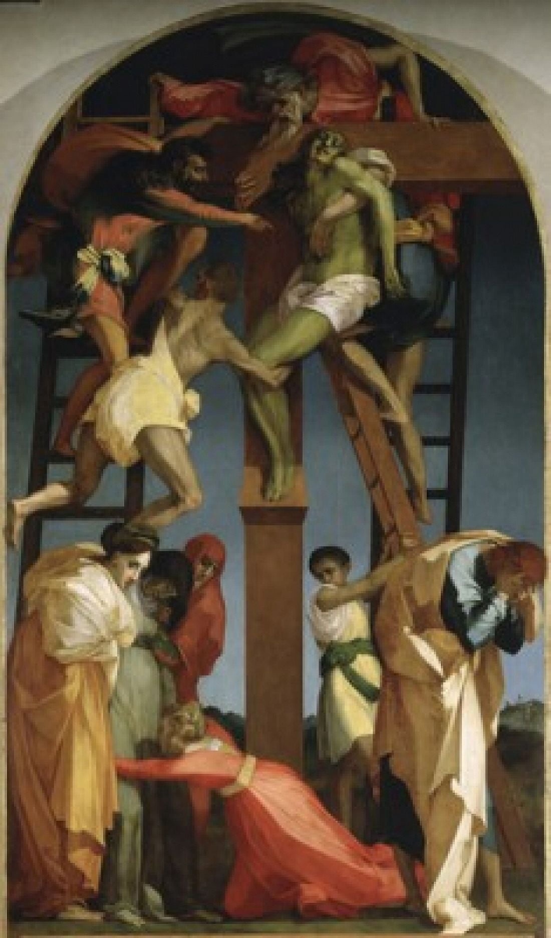 The Descent from the Cross Rosso Fiorentino (1495-1540 Italian) Pinacoteca Volterra Canvas Art - Rosso Fiorentino (18 x 24)