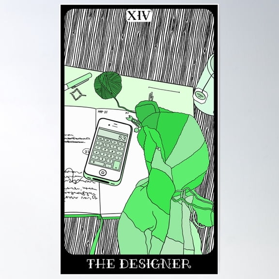 The Designer (Knitter'S Oracle) Poster Wall Art, Modern Wall Decor For Living Room Bedroom, 8x12 UNFRAMED