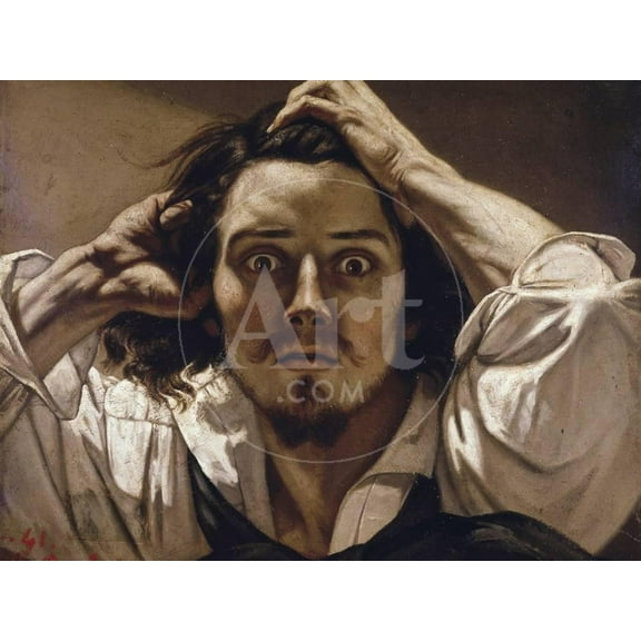 The Desperate Man SelfPortrait by Gustave Courbet, Unframed Photographic Print Wall Art Sold by ArtCom