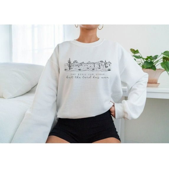 The Devil Can Scrap But The Lord Has Won Sweatshirt, Western,The Devil Can Scrap But The Lord Has Won Sweatshirt