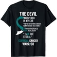 thumbnail image 1 of The Devil- Cervical Cancer Awareness Support Ribbon T-Shirt, 1 of 4