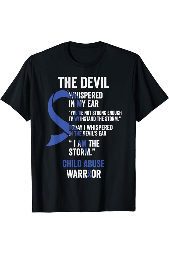 The Devil- Child Abuse Awareness Support Ribbon T-Shirt