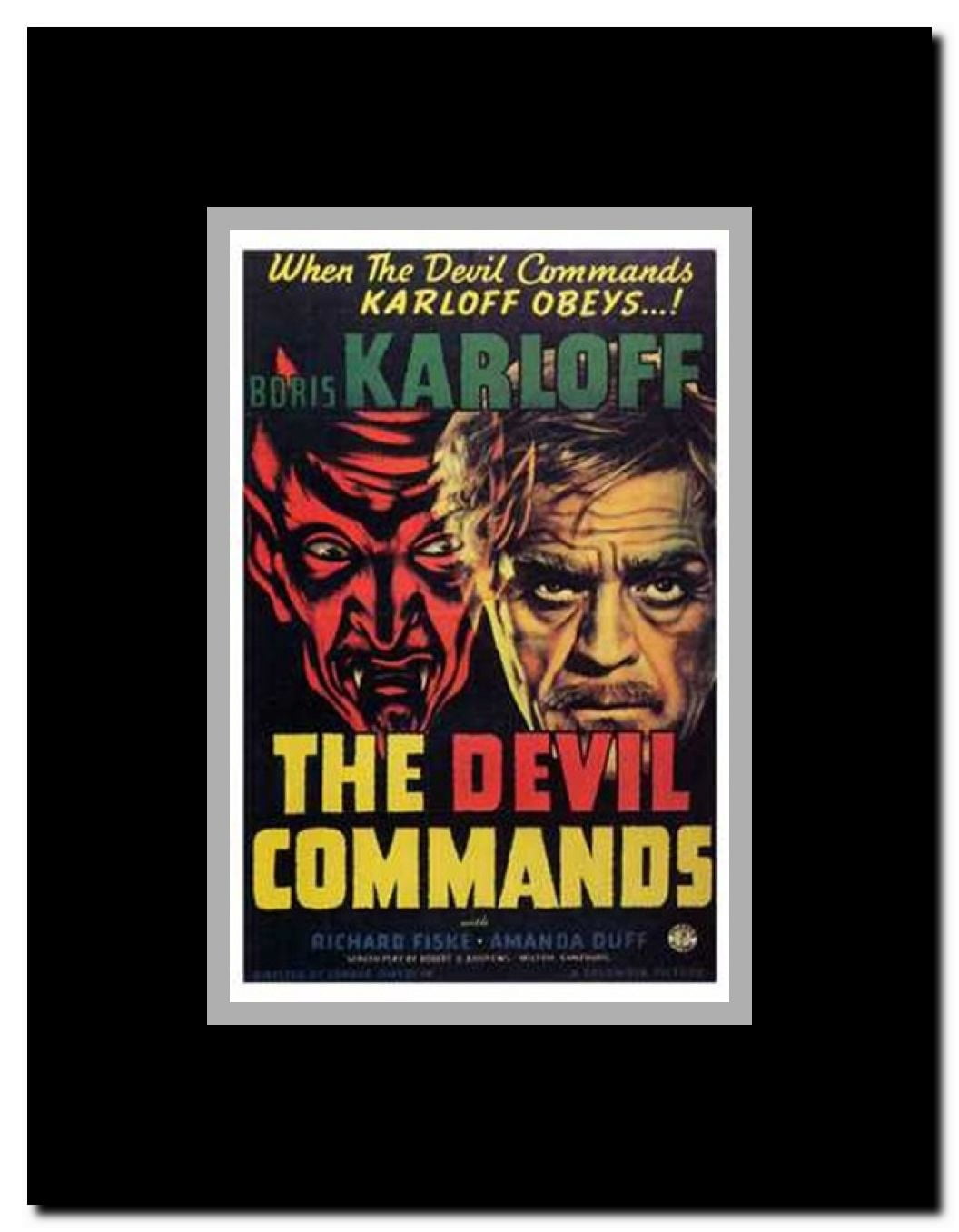 The Devil Commands Framed Movie Poster