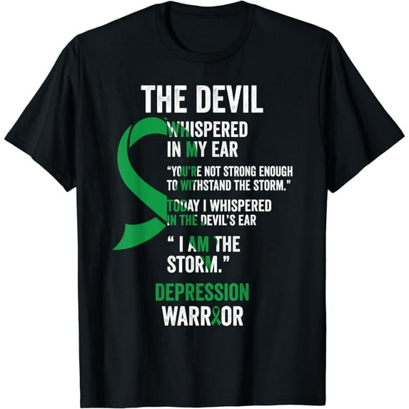 The Devil- Depression Awareness Support Ribbon T-Shirt