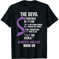 thumbnail image 1 of The Devil- Domestic Violence Awareness Support Ribbon T-Shirt, 1 of 4
