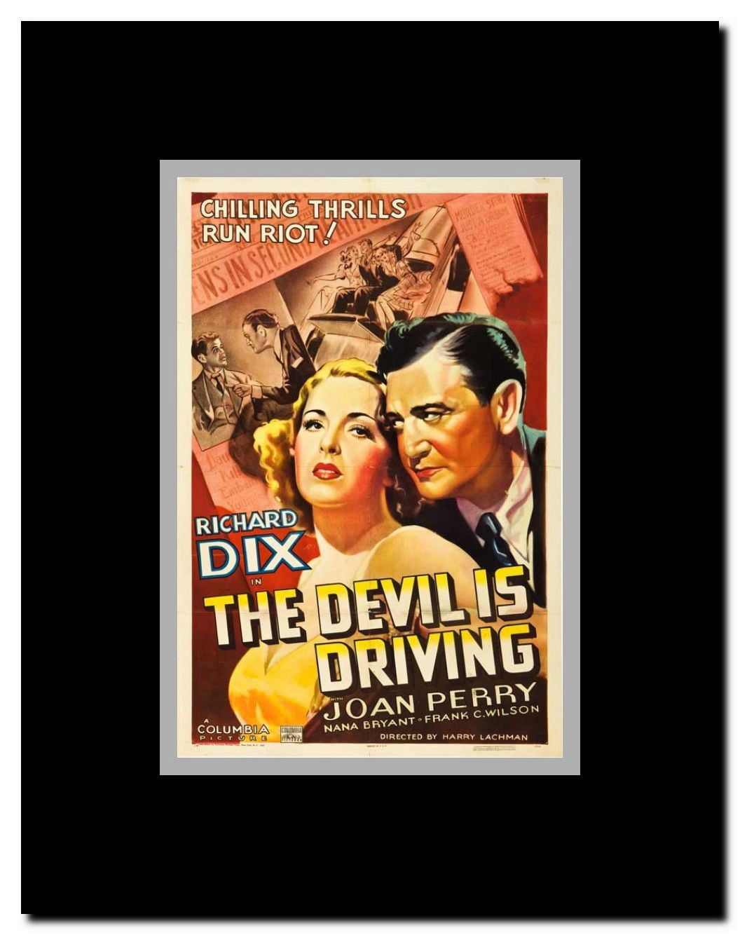 The Devil Is Driving Framed Movie Poster