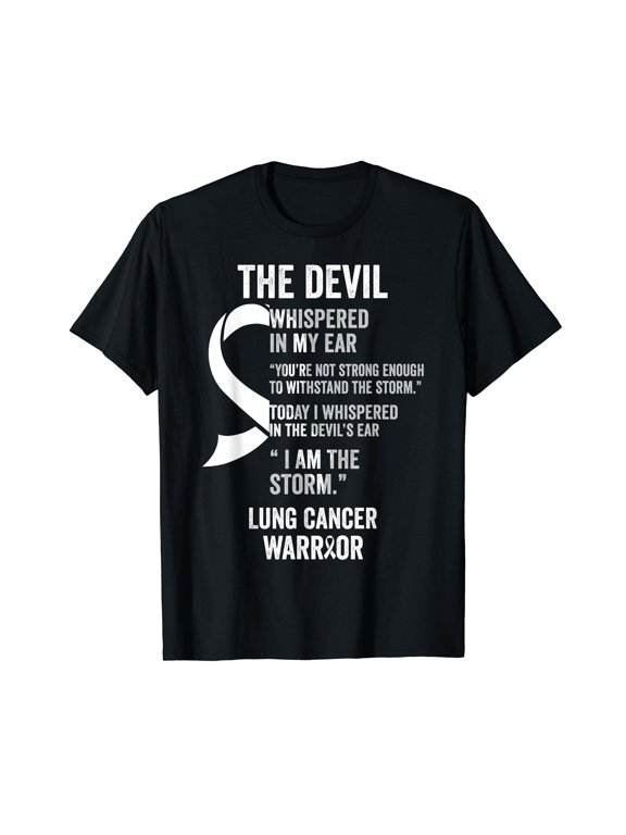 The Devil- Lung Cancer Awareness Supporter Ribbon T-Shirt