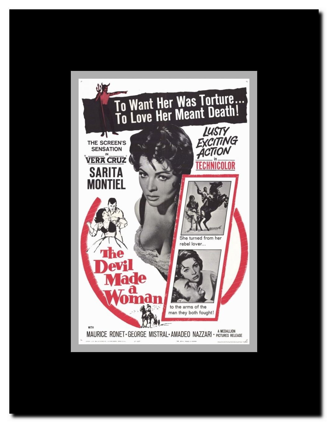 The Devil Made a Woman Framed Movie Poster