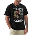 thumbnail image 1 of The Devil Saw Me With My Head Down Glam Men's Cotton Short Sleeve HD Print Tee for Casual T-Shirt Crew Neck Top Black 2XL, 1 of 7