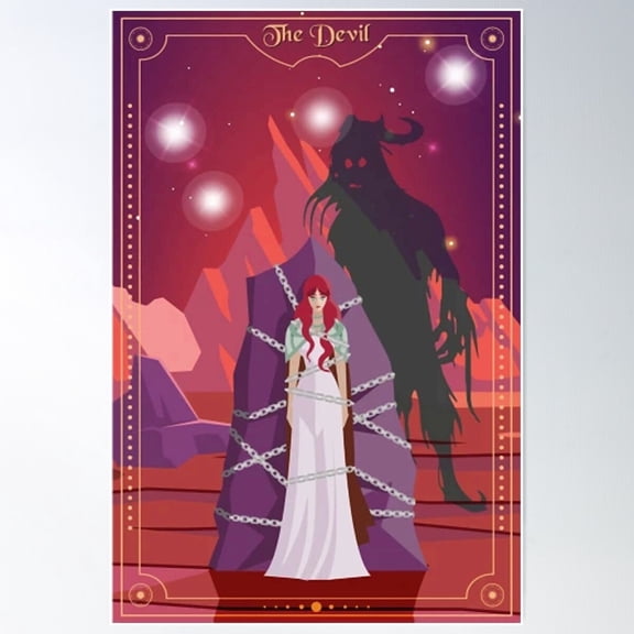 The Devil Tarot Poster Wall Art Modern Wall Decor For Living Room Bedroom Art