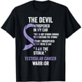 thumbnail image 1 of The Devil- Testicular Cancer Awareness Support Ribbon T-Shirt, 1 of 3