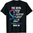 thumbnail image 1 of The Devil- Thyroid Cancer Awareness Support Ribbon T-Shirt, 1 of 4