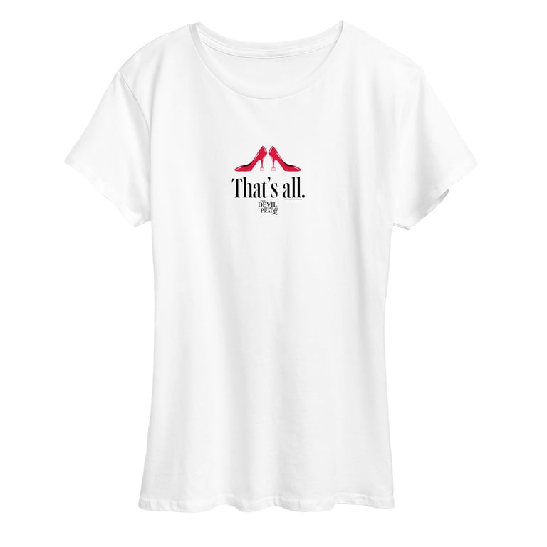 THE DEVIL WEARS PRADA 2 Tシャツ Lサイズ ホワイト The Devil Wears Prada 2 - Red Shoes That's All - Women's Short