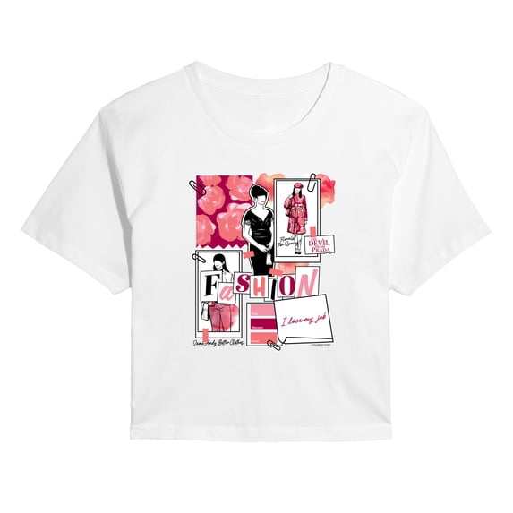 The Devil Wears Prada - Fashion Sketchbook - Juniors Cropped Graphic T-Shirt
