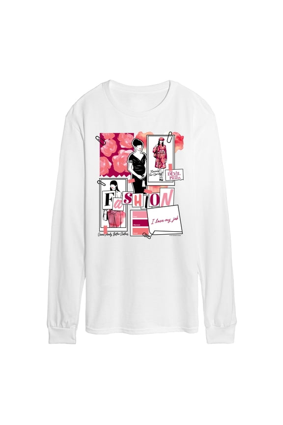 - Fashion Sketchbook - Men's Long Sleeve Graphic T-Shirt
