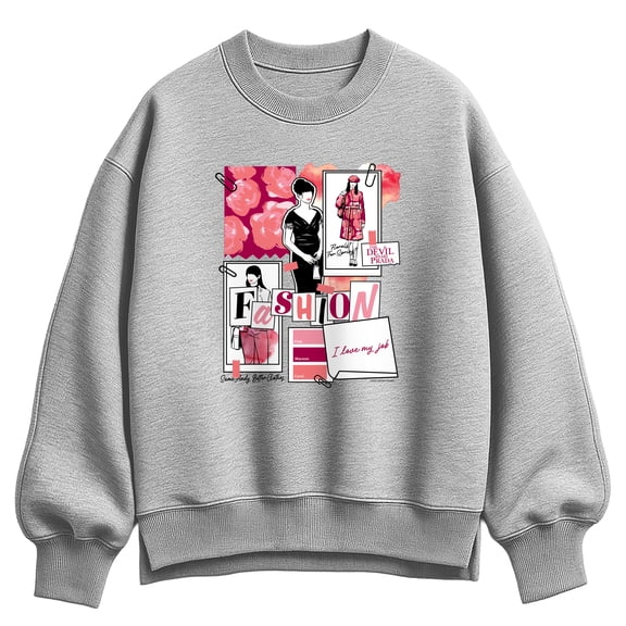 The Devil Wears Prada - Fashion Sketchbook - Women's Oversized Fleece Crew Sweatshirt