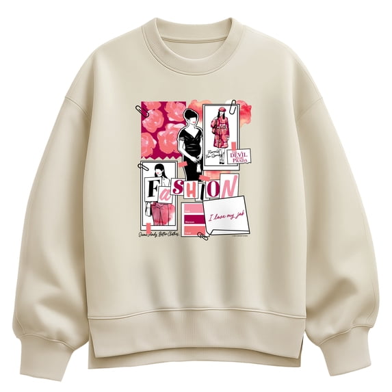 The Devil Wears Prada - Fashion Sketchbook - Women's Oversized Fleece Crew Sweatshirt
