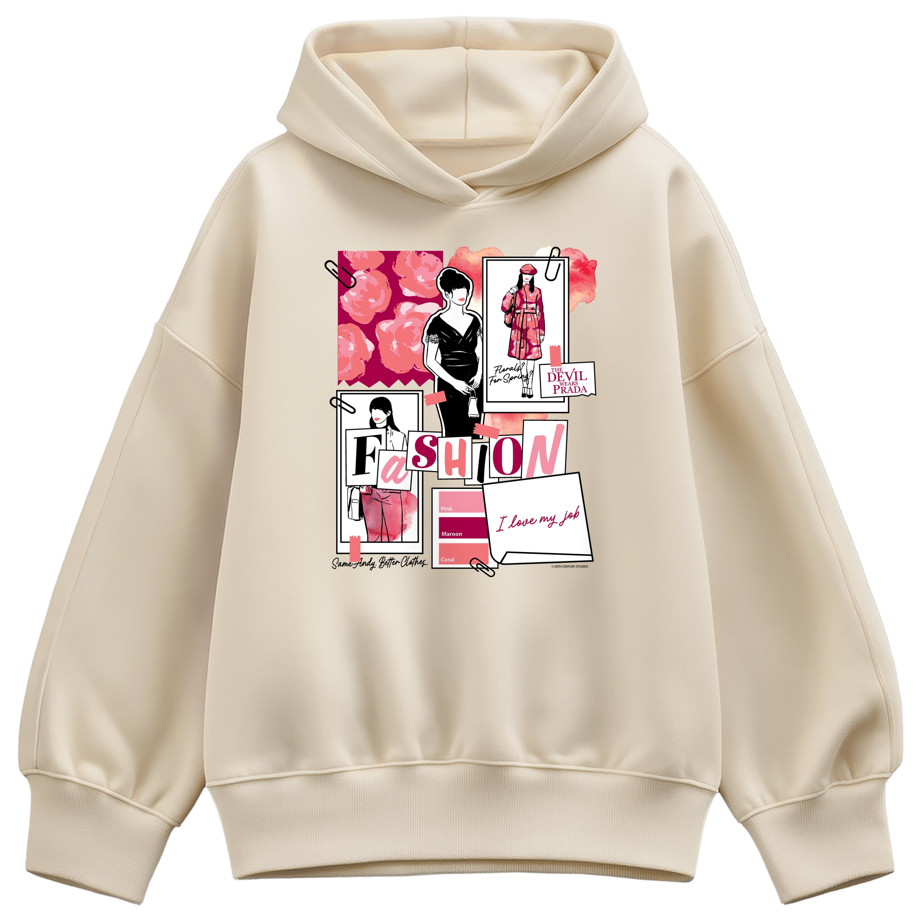 The Devil Wears Prada - Fashion Sketchbook Oversized Fleece Hoodie