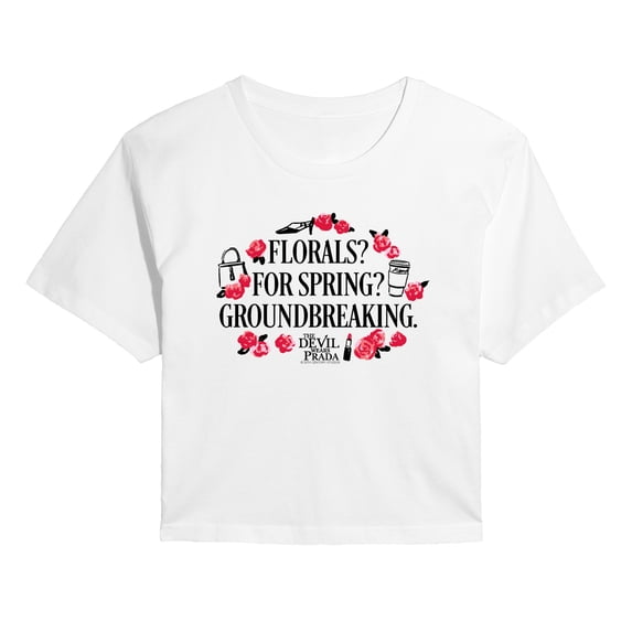 The Devil Wears Prada - Florals For Spring - Juniors Cropped Graphic T-shirt