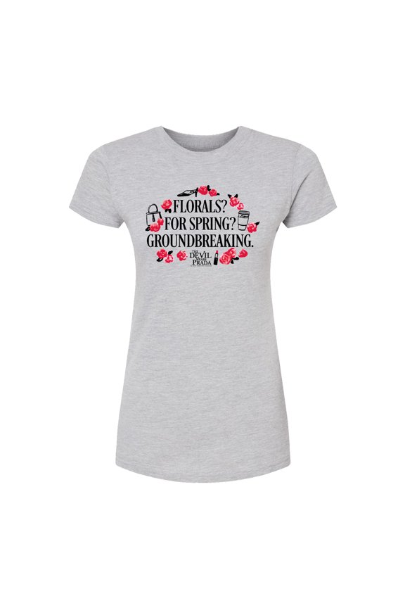 - Florals For Spring - Juniors Fitted Graphic T-shirt