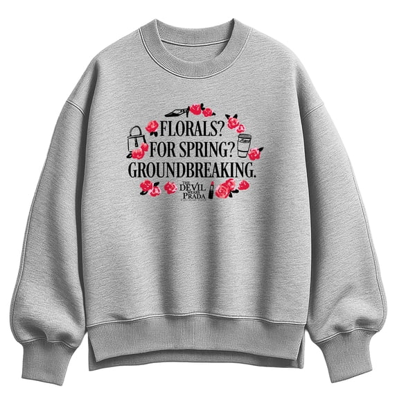 The Devil Wears Prada - Florals For Spring - Women's Oversized Fleece Crew Sweatshirt