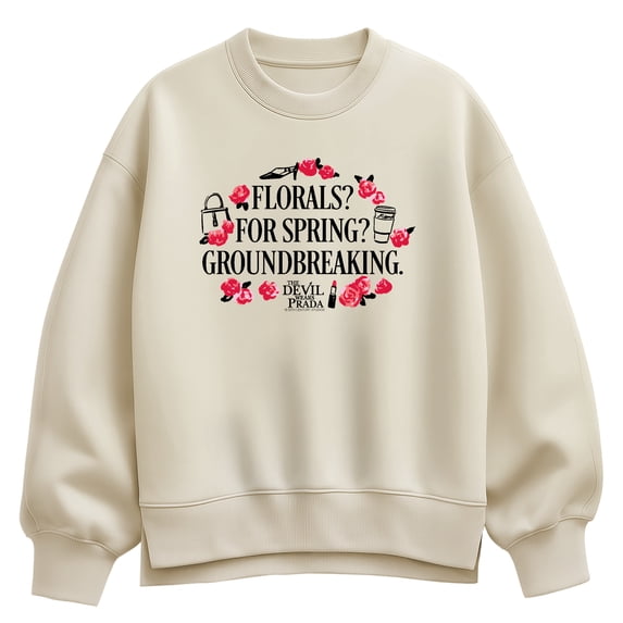 The Devil Wears Prada - Florals For Spring - Women's Oversized Fleece Crew Sweatshirt