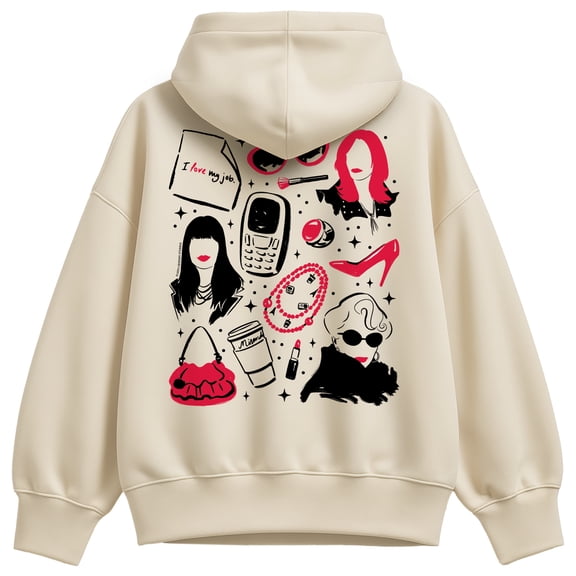 The Devil Wears Prada - Icon Grid - Women's Oversized Fleece Hoodie Sweatshirt