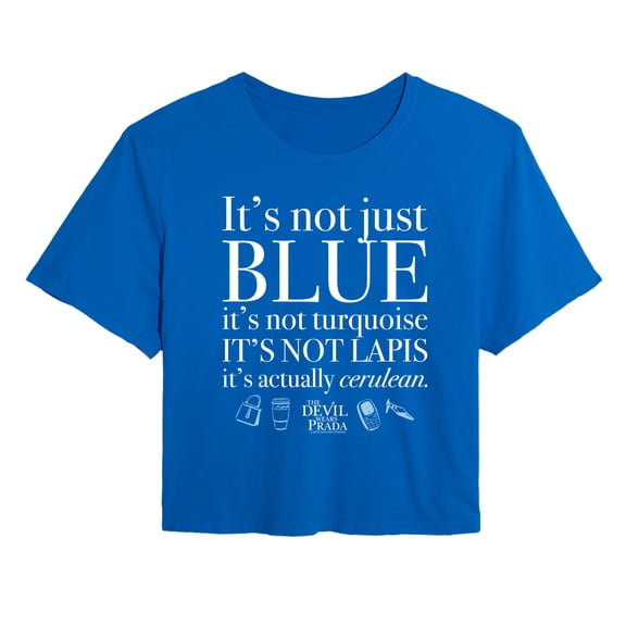 The Devil Wears Prada - Not Just Blue - Juniors Cropped Graphic T-Shirt